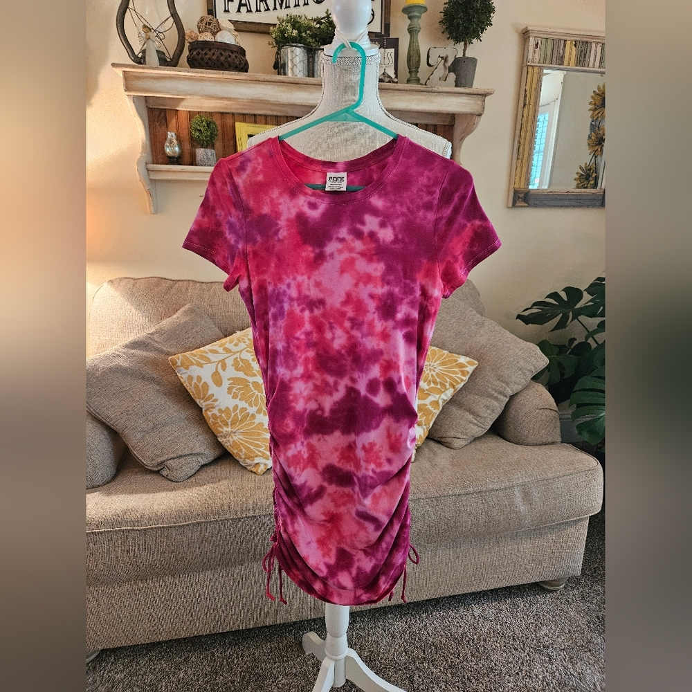 PINK by Victoria's Secret Ruched Tie Dye Dress NWOT Size S
